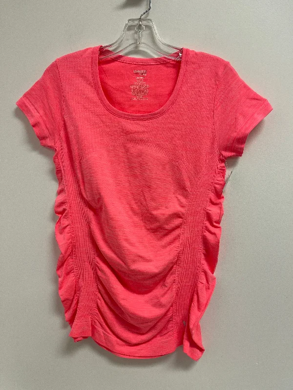 Summer Comfort Athletic Top Short Sleeve By Danskin Now In Pink, Size: L