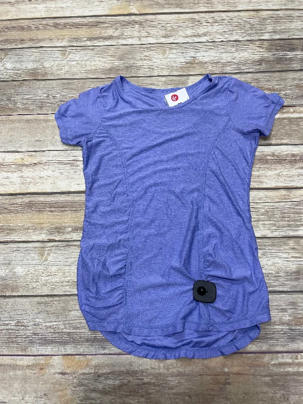 Everyday Comfort Athletic Top Short Sleeve By Gaiam In Purple, Size: Xs