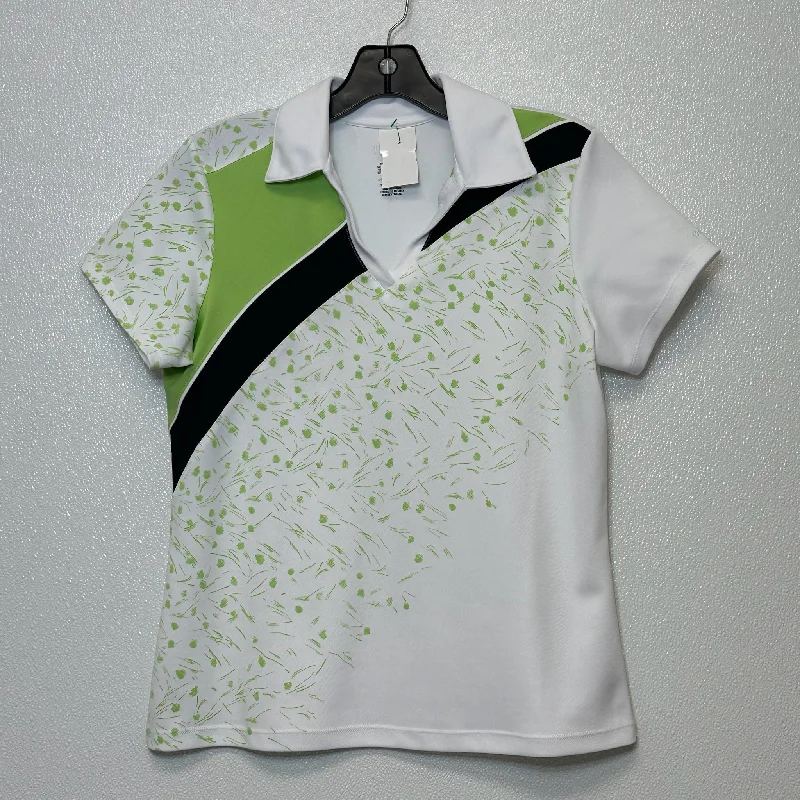 Luxury Temperament Athletic Top Short Sleeve By Izod In Green, Size: S