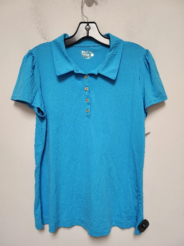 Personalized Wear Athletic Top Short Sleeve By Lilly Pulitzer In Teal, Size: L