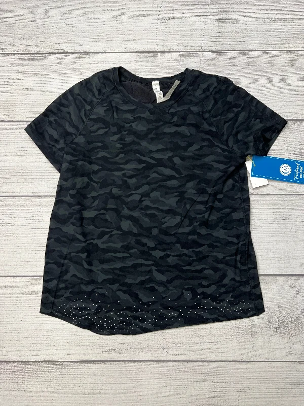 Windbreaker fashion Athletic Top Short Sleeve By Lululemon In Black, Size: S