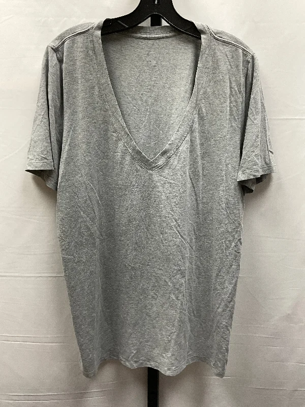 Wearable At Home Or Out Athletic Top Short Sleeve By Lululemon In Grey, Size: 8