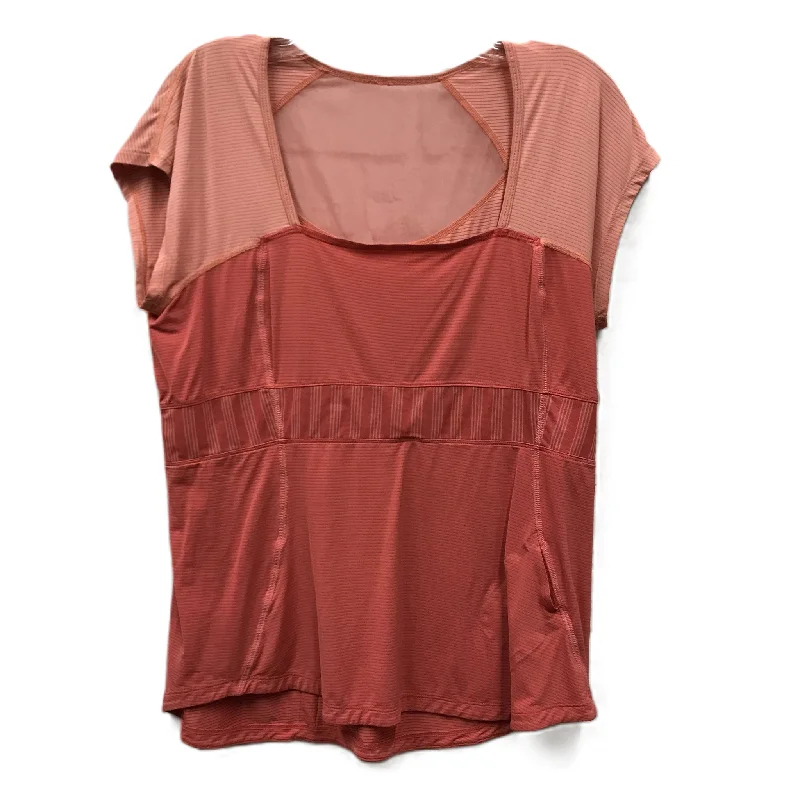 Easy Chic Athletic Top Short Sleeve By Lululemon In Orange, Size: 12