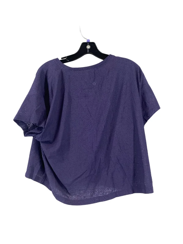 Classic Series Athletic Top Short Sleeve By Lululemon In Purple, Size: M