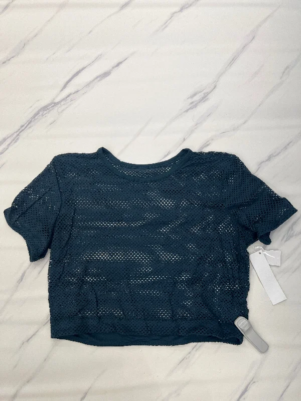 Stylish Fit Athletic Top Short Sleeve By Lululemon In Teal, Size: 6