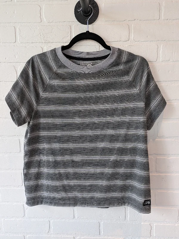 Casual And Casual Athletic Top Short Sleeve By Mountain Hardwear In Grey, Size: L