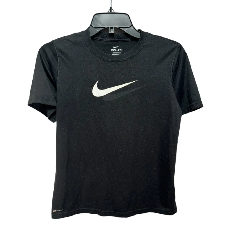 Warm Layers Athletic Top Short Sleeve By Nike Apparel In Black, Size: M
