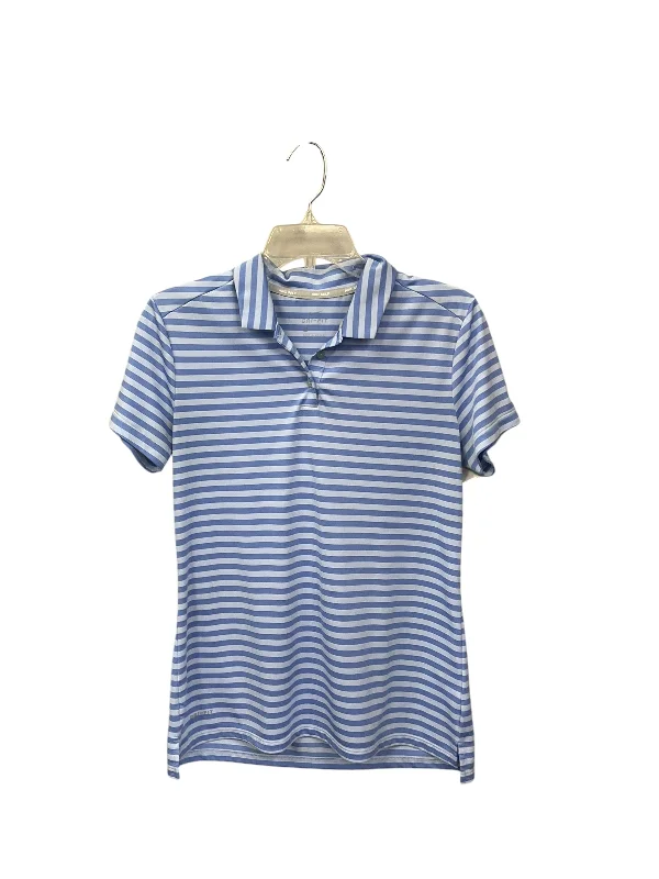 Breezy Comfort Athletic Top Short Sleeve By Nike Apparel In Blue, Size: M