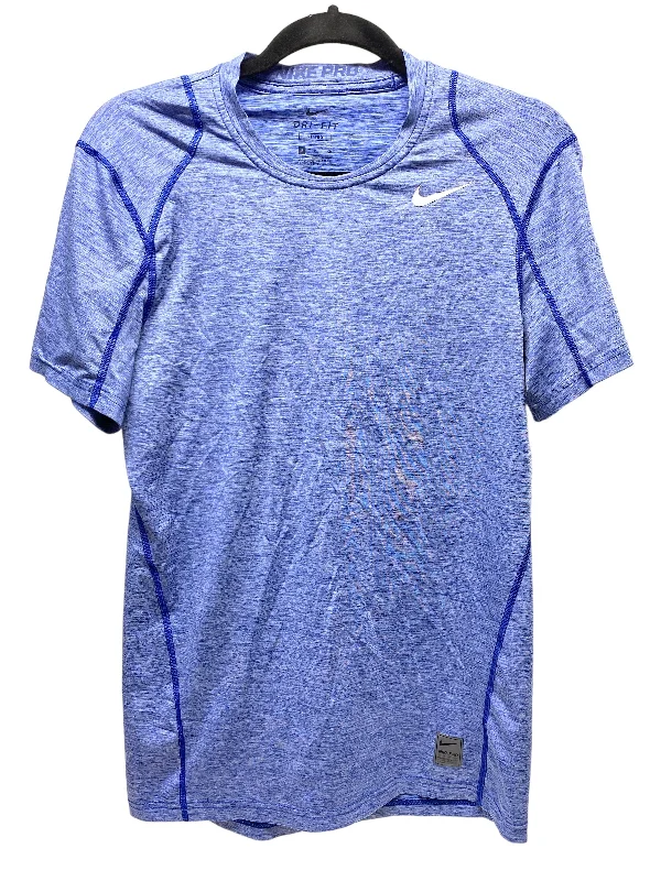 Soft Casuals Athletic Top Short Sleeve By Nike In Blue, Size: S