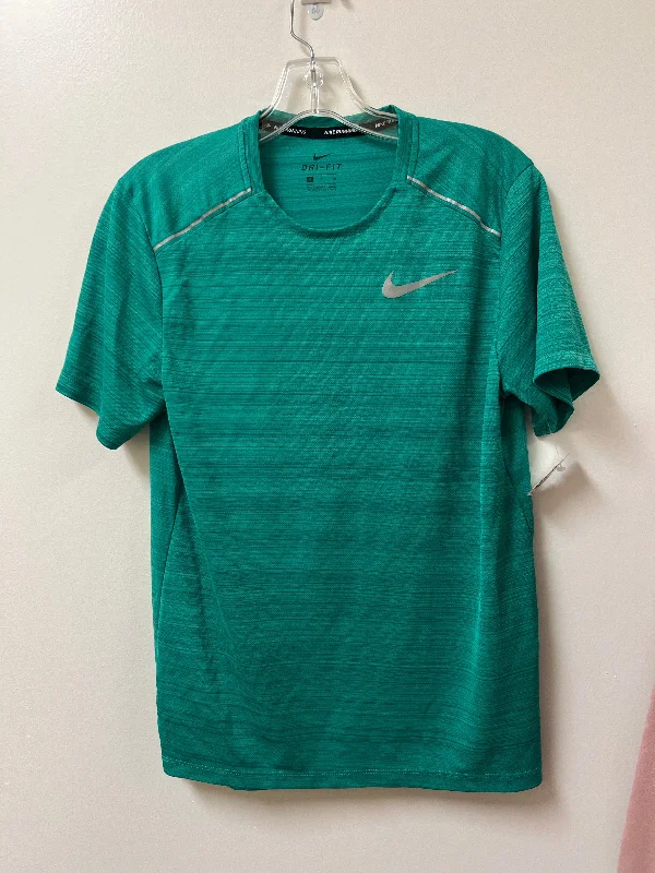 Easy Style Athletic Top Short Sleeve By Nike In Green, Size: S