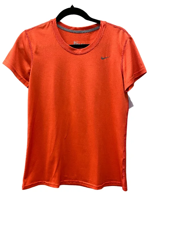 Fresh Wear Athletic Top Short Sleeve By Nike In Orange, Size: M