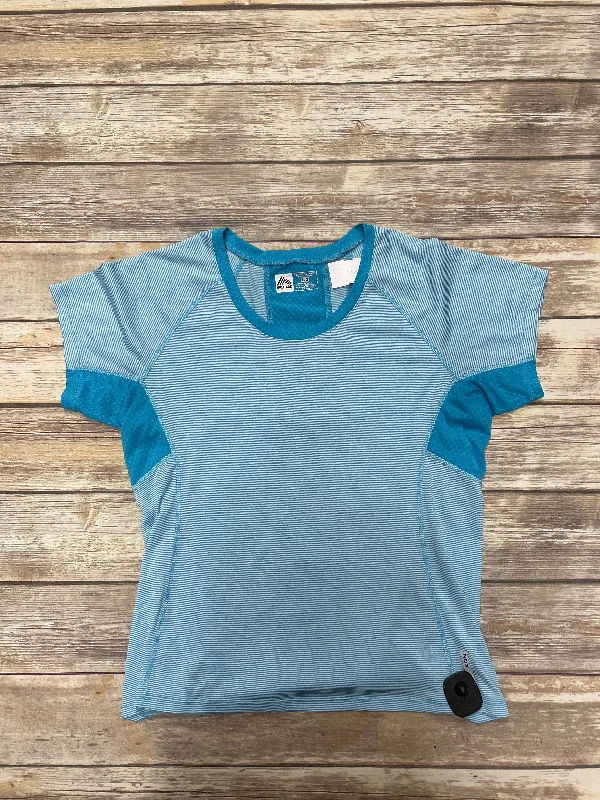 Elegant Dressing Athletic Top Short Sleeve By Rbx In Blue, Size: L