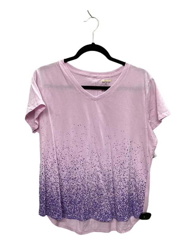 Easygoing Outfits Athletic Top Short Sleeve By Tek Gear In Purple, Size: Xl