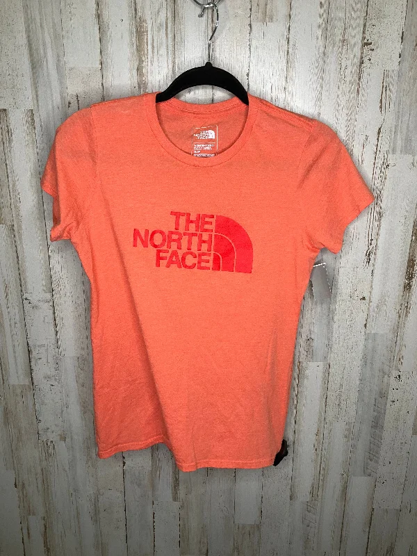 Relaxed Weekend Wear Athletic Top Short Sleeve By The North Face In Orange, Size: S