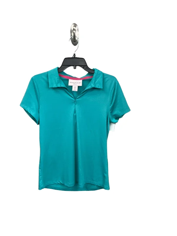 Easy Comfort Style Athletic Top Short Sleeve By Tommy Bahama In Aqua, Size: M