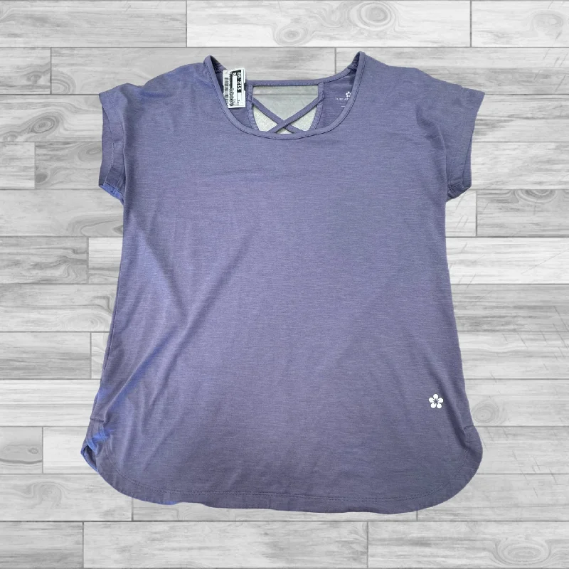 Playful Style Athletic Top Short Sleeve By Tuff Athletics In Purple, Size: S