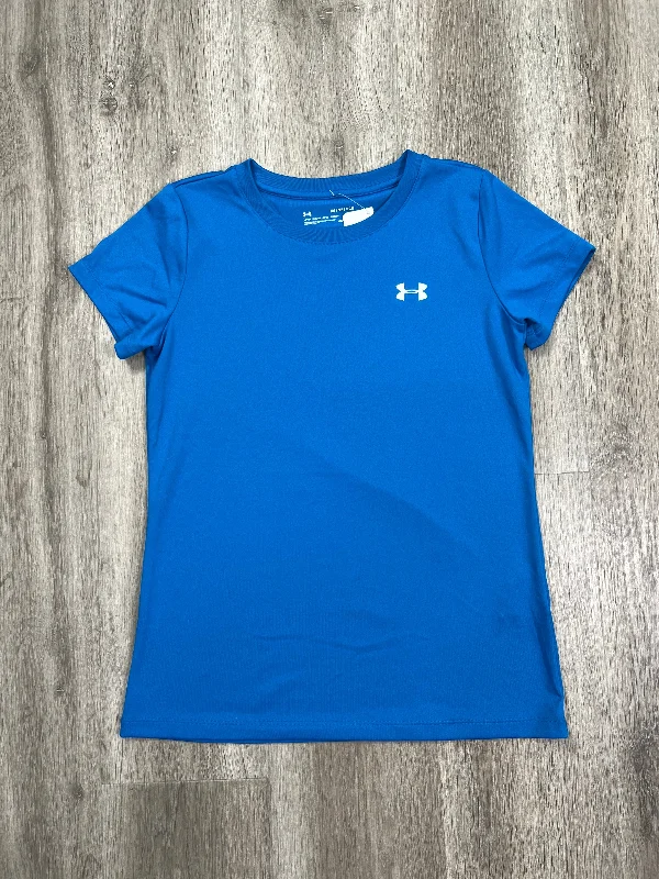 High-end Sense Athletic Top Short Sleeve By Under Armour In Blue, Size: Xs