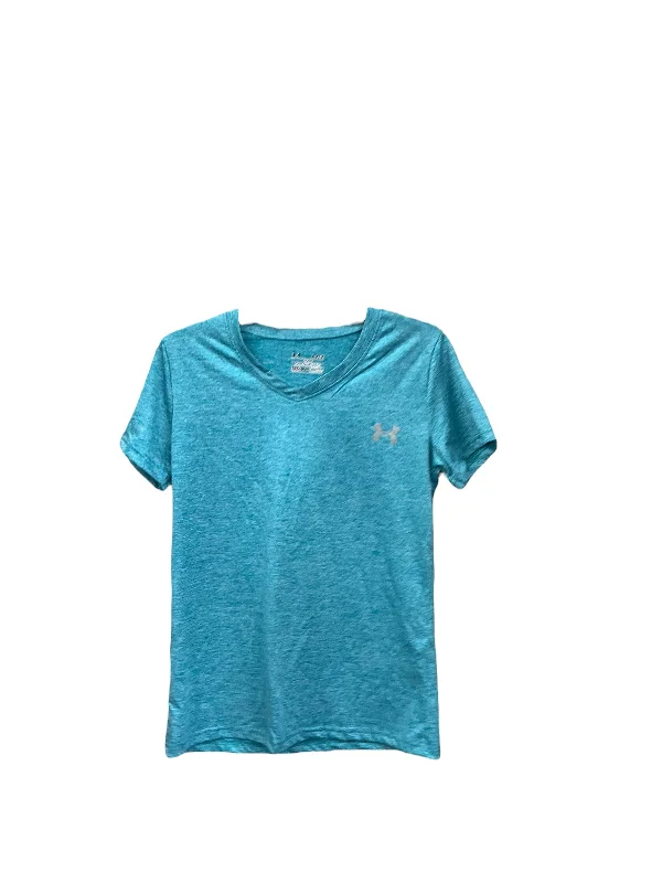 Soft Looks Athletic Top Short Sleeve By Under Armour In Teal, Size: L