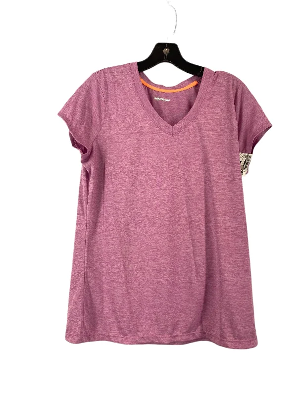 Cozy Fashion Athletic Top Short Sleeve By Xersion In Purple, Size: Xl