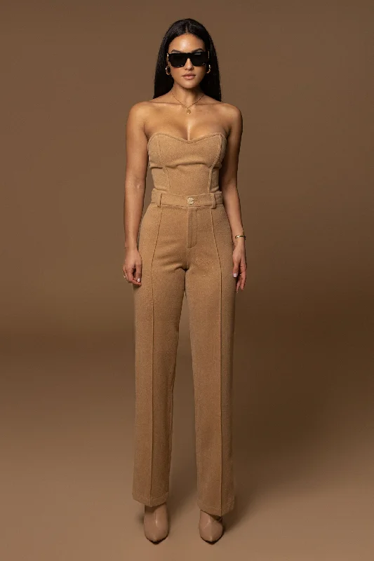Celebrity Style Beige STAY SHARP TROUSER