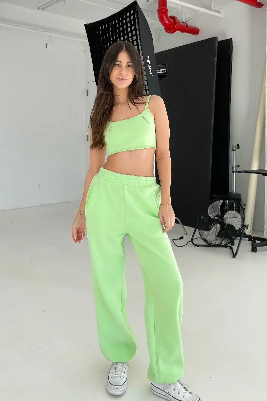 Knowledge And Elegance Better Together Sweatpants in Green