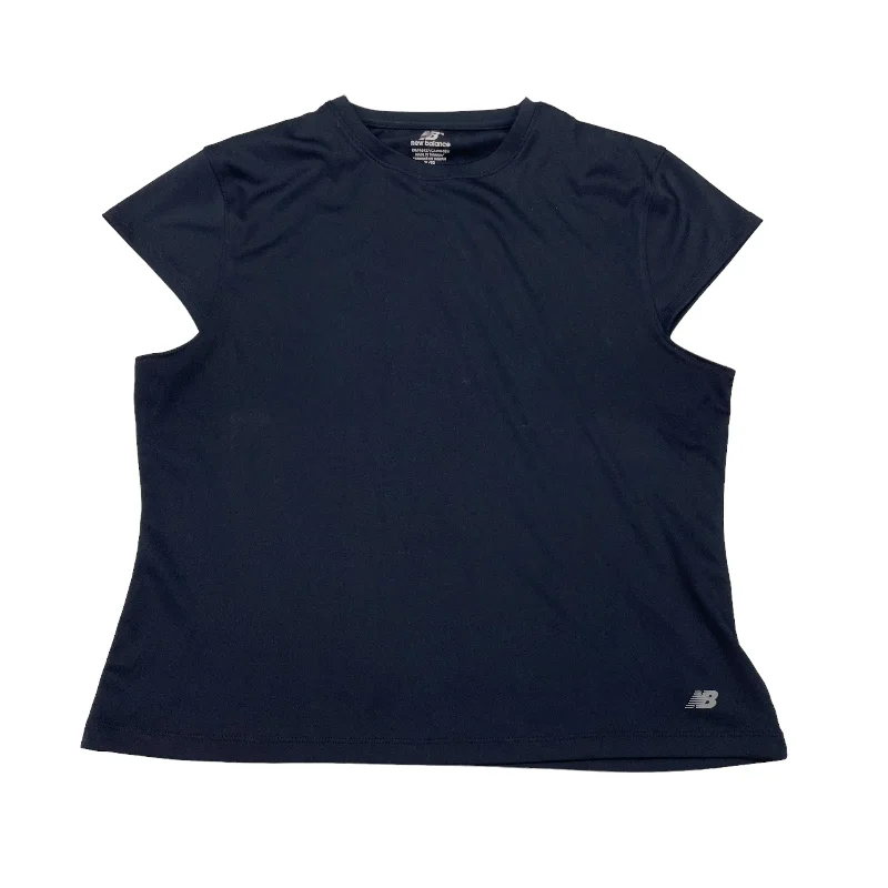 Elegant Style BLACK ATHLETIC TOP SS by NEW BALANCE Size:XL