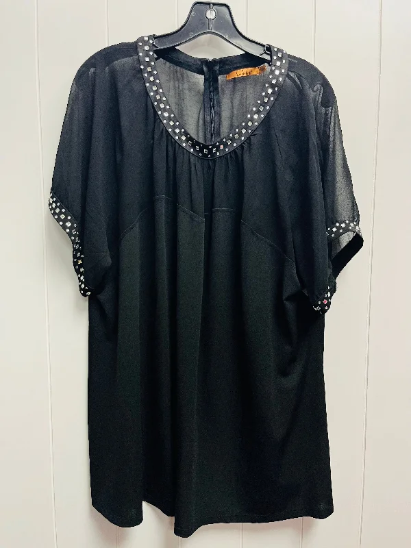 Diamond Series Black Top Short Sleeve Belldini, Size 3x