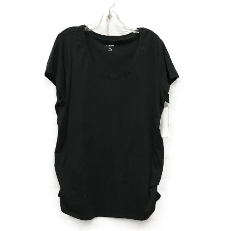 Urban Chic Black Top Short Sleeve By Time And Tru, Size: 1x