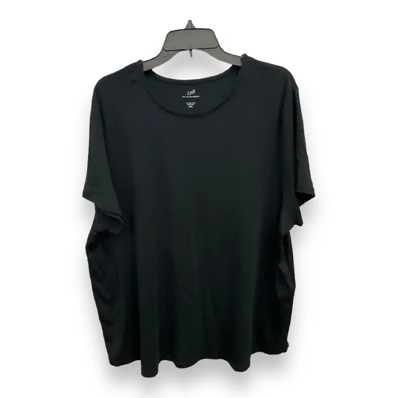 Outdoor Trend Black Top Short Sleeve J. Jill, Size 3x