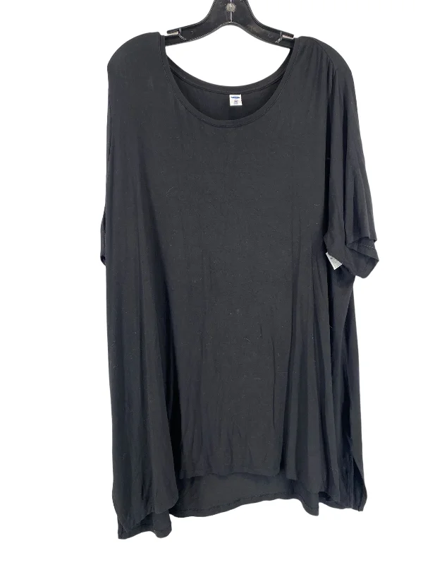 Dressing Tips Black Top Short Sleeve Old Navy, Size 2x