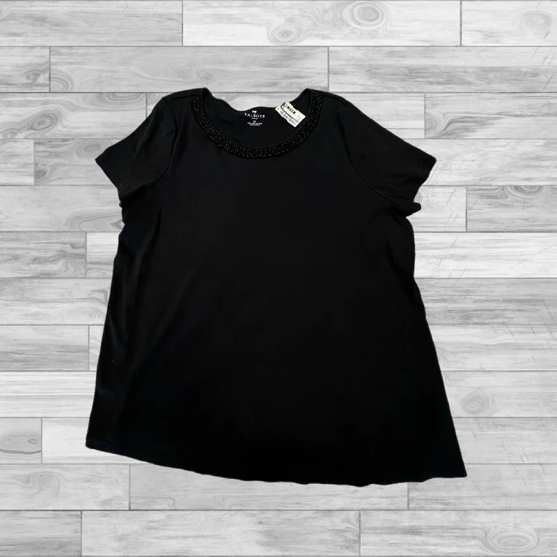 Spiritual Vitality Black Top Short Sleeve Talbots, Size 3x