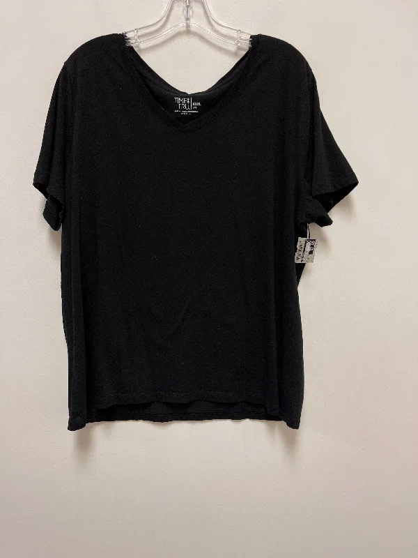 High-quality Fabrics Black Top Short Sleeve Time And Tru, Size 3x