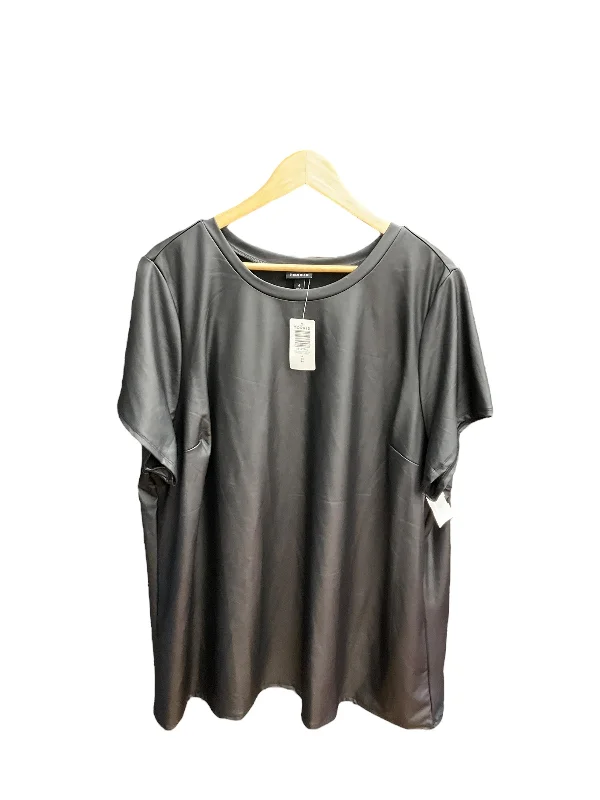 Low-key Luxury Black Top Short Sleeve Torrid, Size 4x