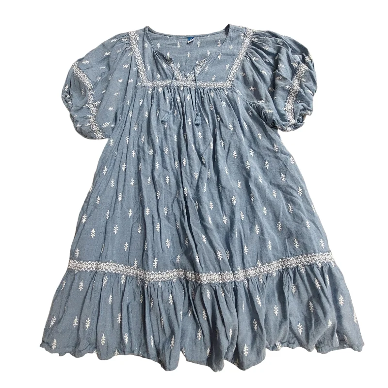 Simple Matching Blue Denim Tunic Short Sleeve Old Navy, Size 2x