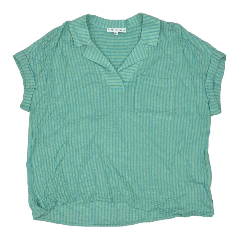 Easygoing Fashion BLUE & GREEN TOP SS by JANE AND DELANCEY Size:XL