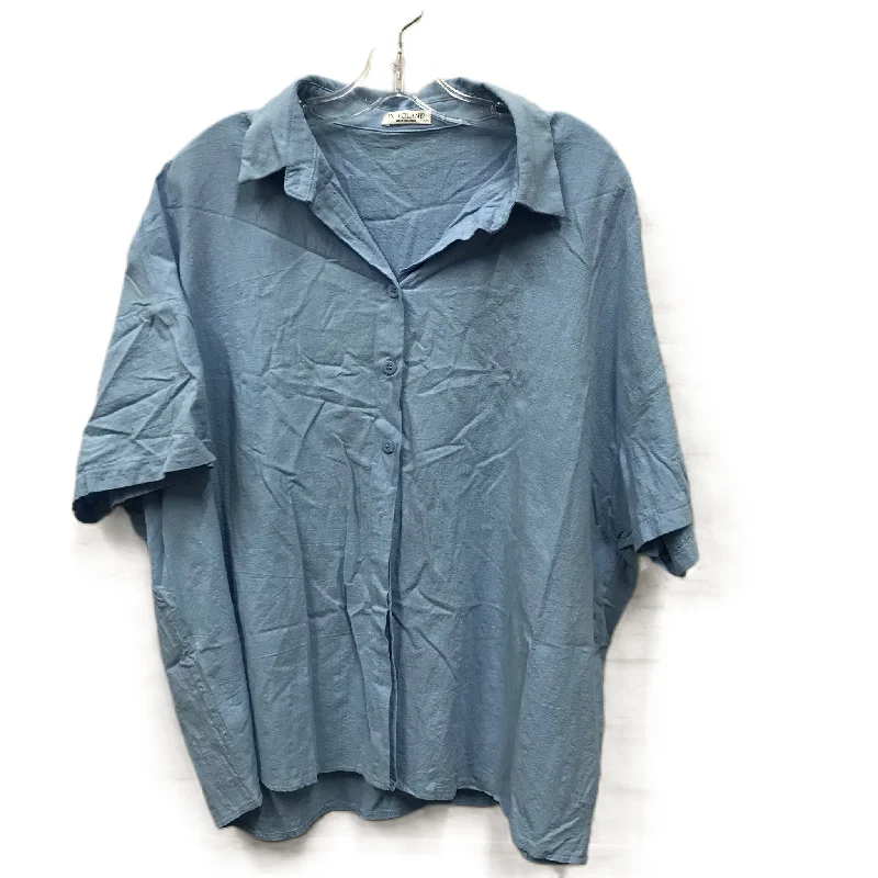 Effortless Dressing Blue Top 2pc Short Sleeve By involand, Size: 2x
