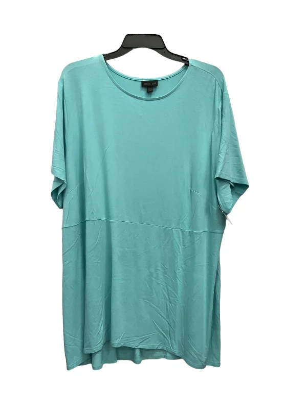 Unique Design Blue Top Short Sleeve J. Jill, Size 3x