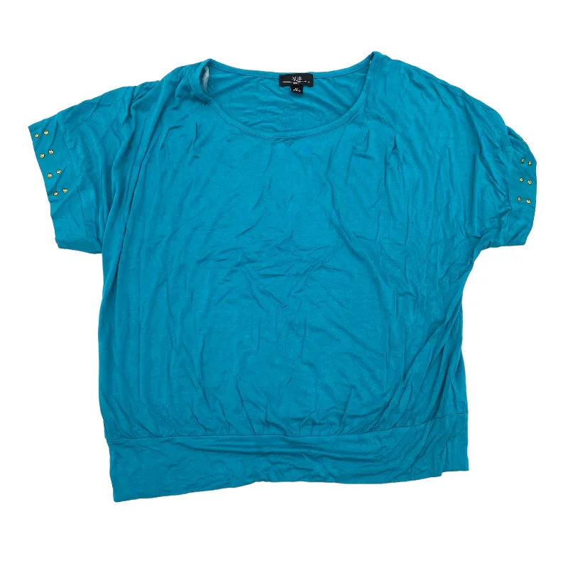 Celebrity Must-have BLUE TOP SS by AGB Size:1X