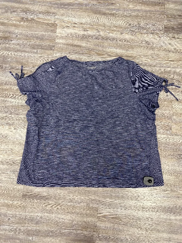 Goddess Style Blue & White Top Short Sleeve Basic Talbots, Size 3x