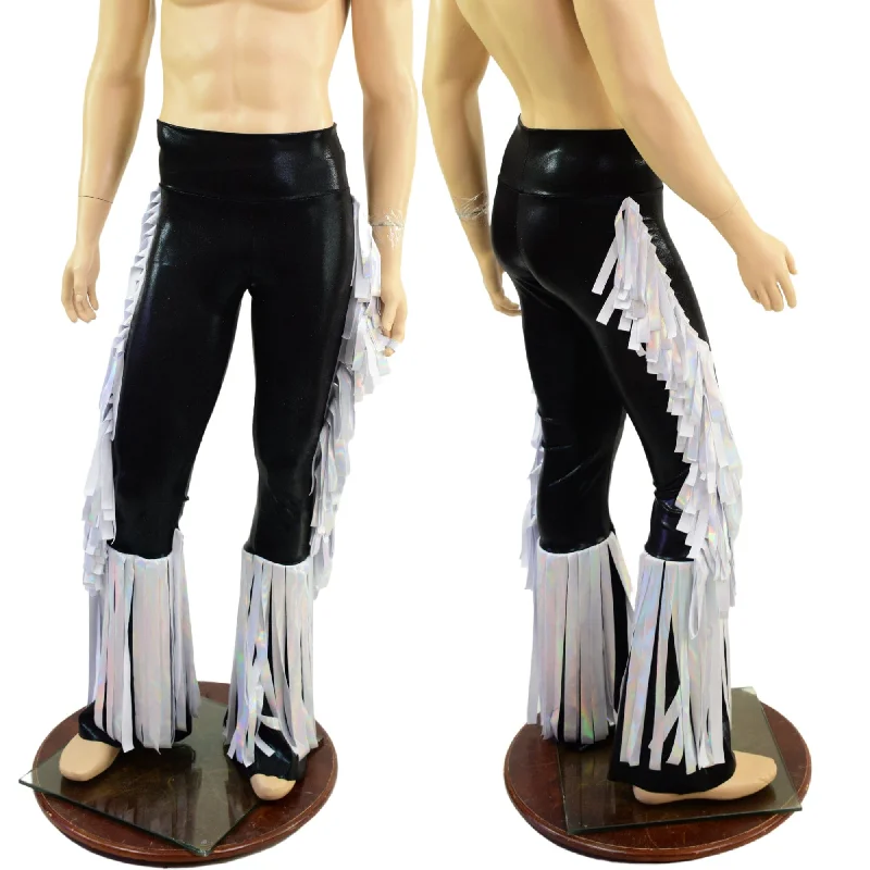 Simple Style Mens Bootcut Macho Pants with Gladiator Fringe