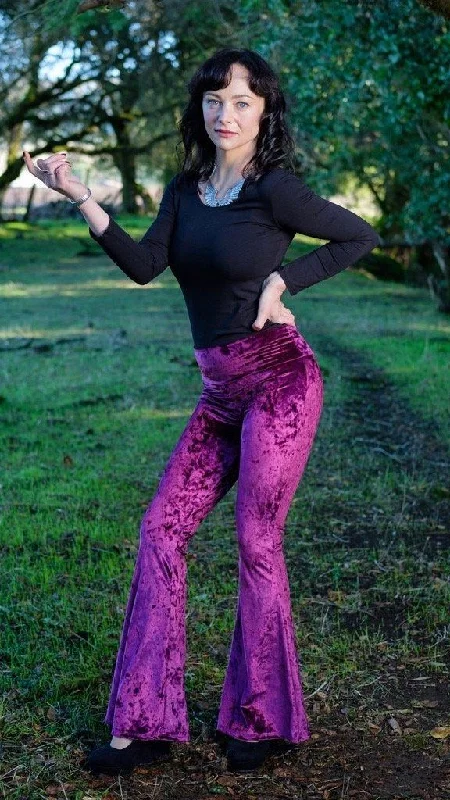 Cozy Fashions Boysenberry Velvet Slim Bells