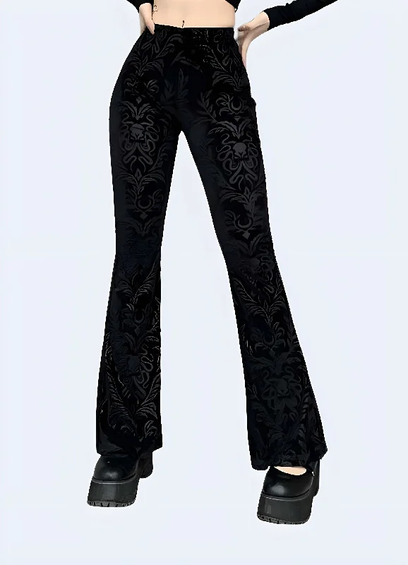 Elegant Outline Brocade Pants