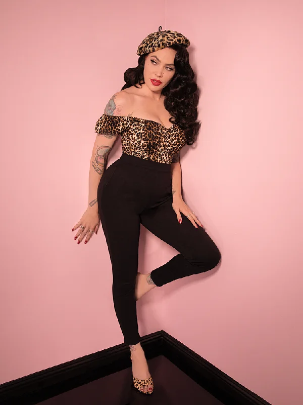 Fresh And Natural Cigarette Pants in Black Ponte - Vixen by Micheline Pitt