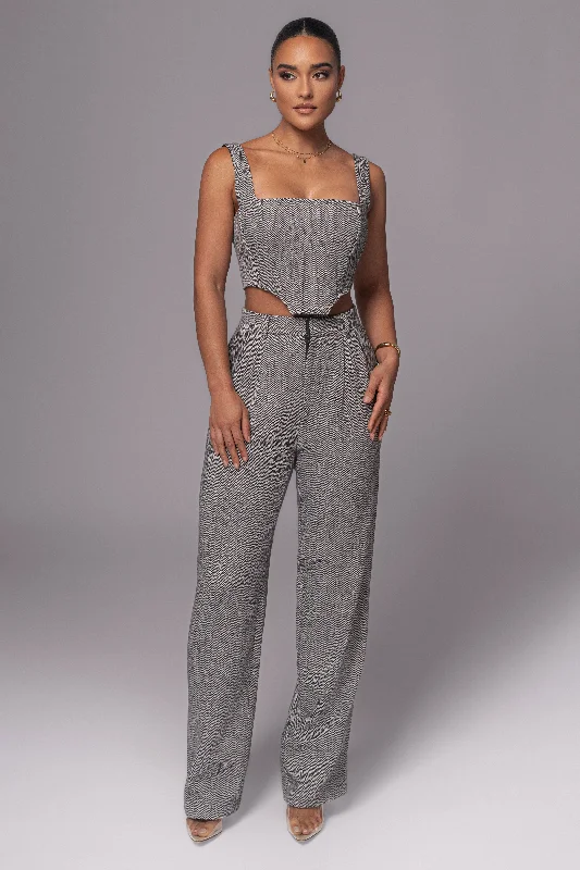 Retro Fashion Classic Herringbone Trousers