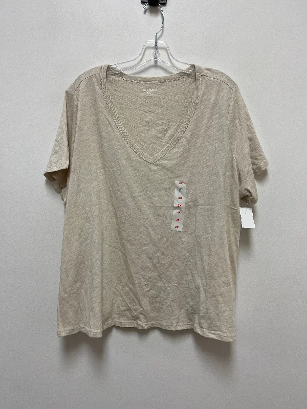 Soft Textures Cream Top Short Sleeve Old Navy, Size 2x
