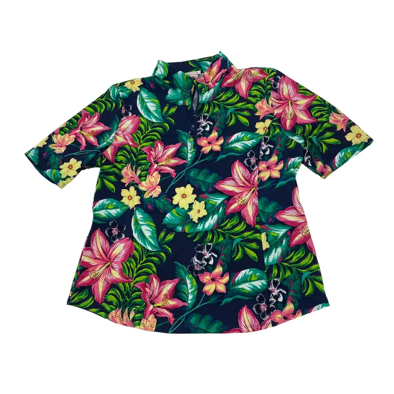 Comfortable Mind FLORAL PRINT ATHLETIC TOP SS by TOMMY BAHAMA Size:XL