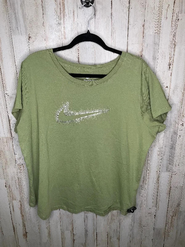 Bright Colors Green Top Short Sleeve Nike, Size 1x