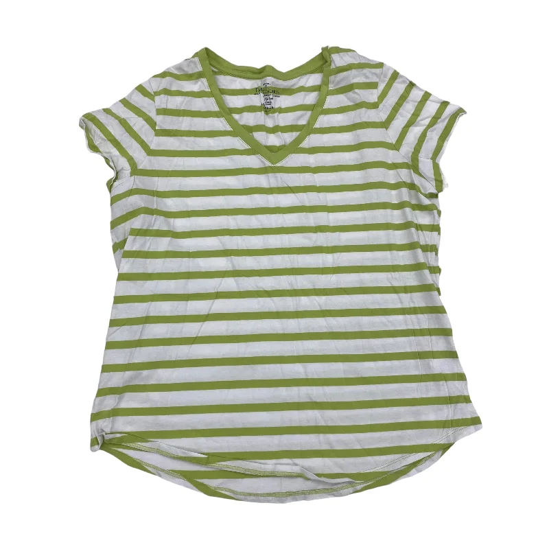 Comfortable Wear GREEN & WHITE TOP SS by FADED GLORY Size:2X