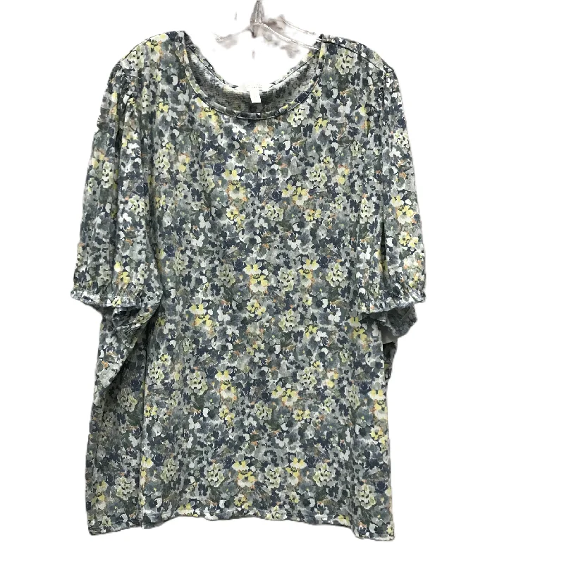 Personalized Clothing Grey Top Short Sleeve By Lc Lauren Conrad, Size: 4x