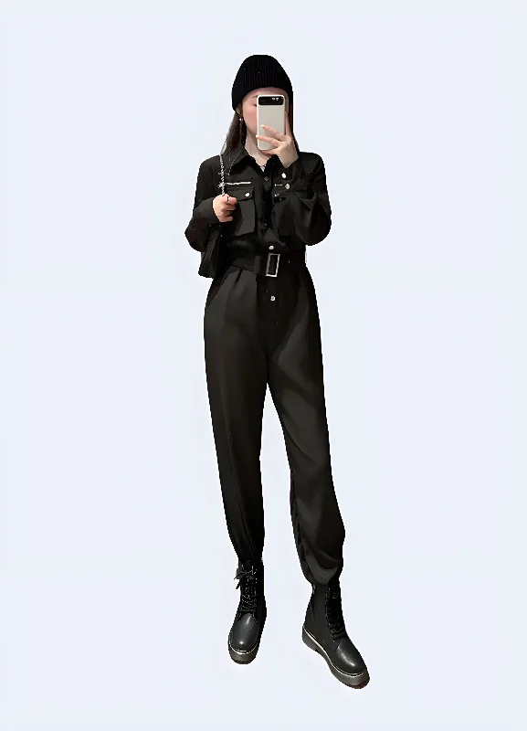 Soft Layers High Waist Jumpsuit